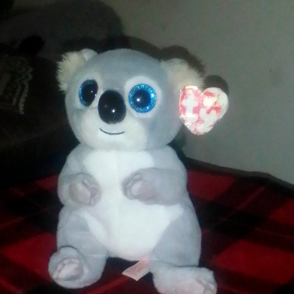 Gray and White Stuffed Koala Toy